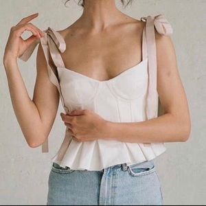 Color Irregular Ruffles Tank Tops Strapless Tie Up White Crop Tops Romantic Femm